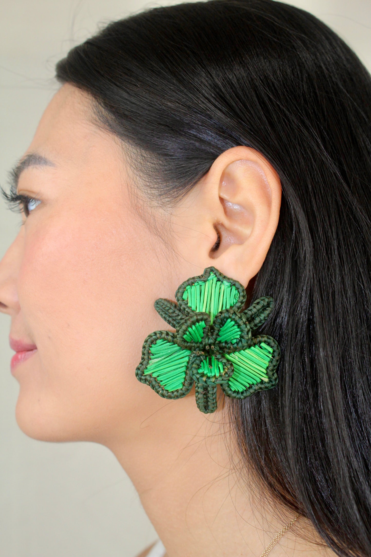 Pendientes Orchid verde