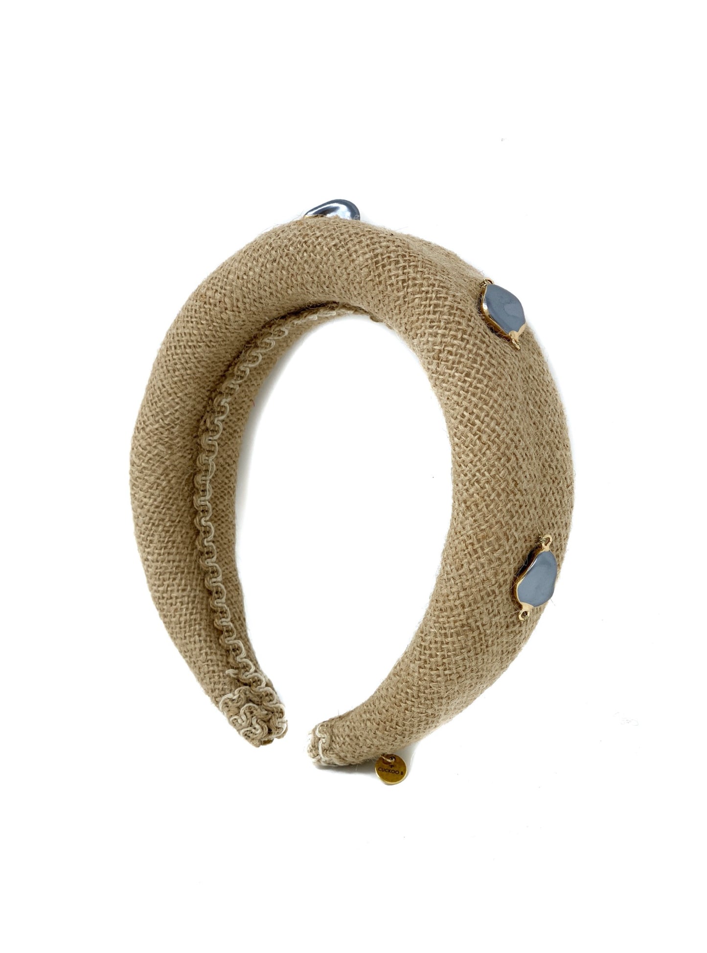 Diadema Audrey gris perla