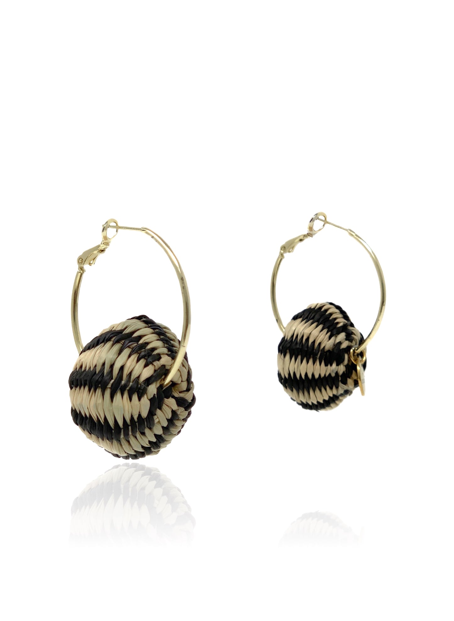 Pendientes Claudia rayas negras