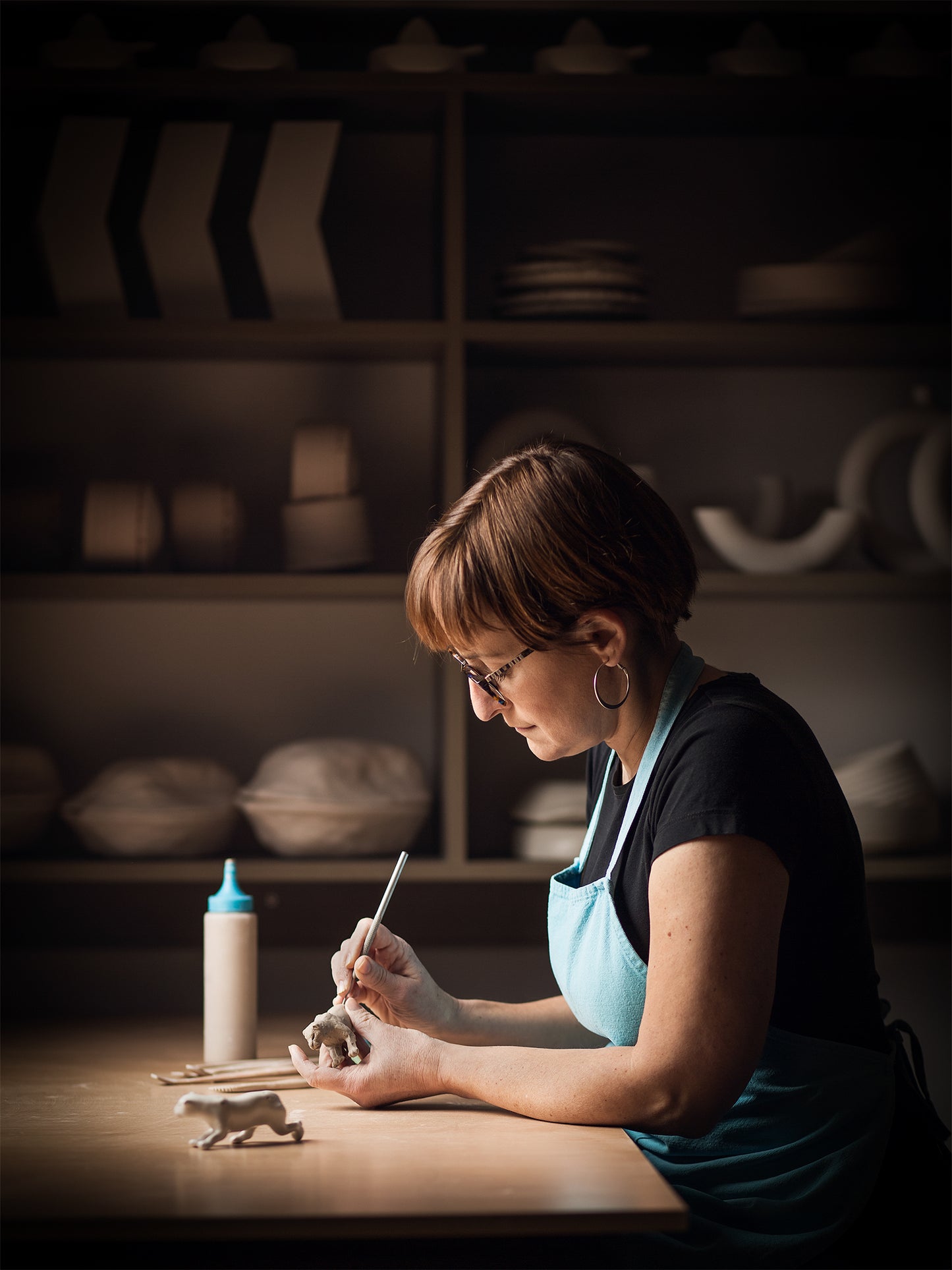 Collar medallón Cleo negro