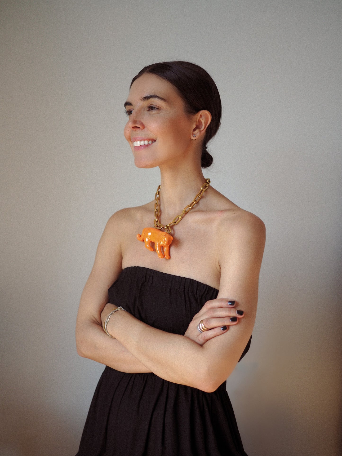 Cleo necklace orange
