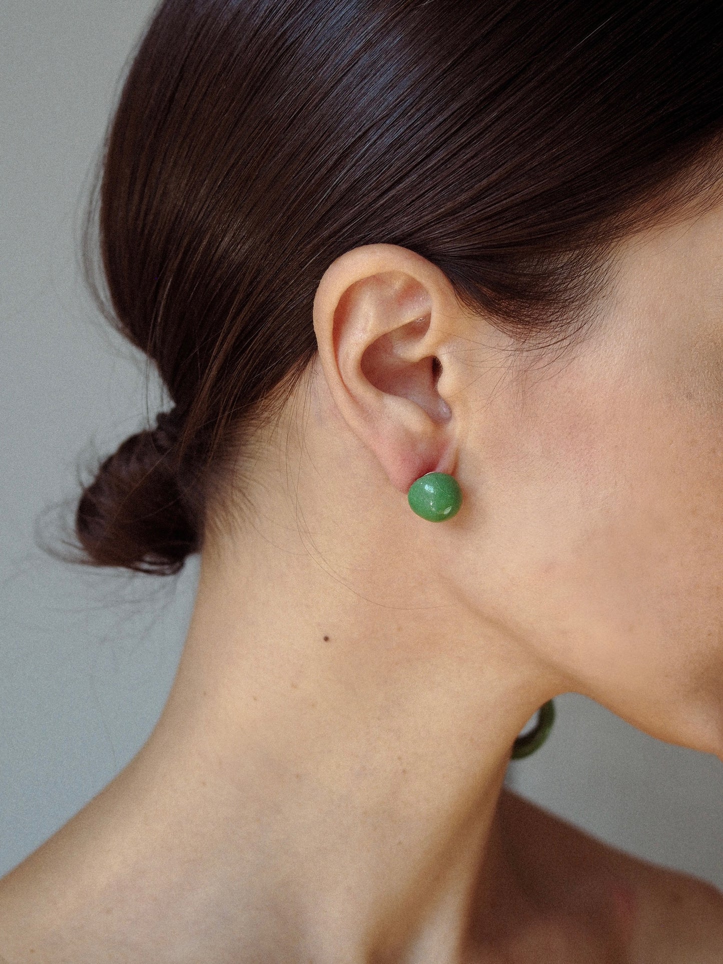 Pendientes Salamandra verde