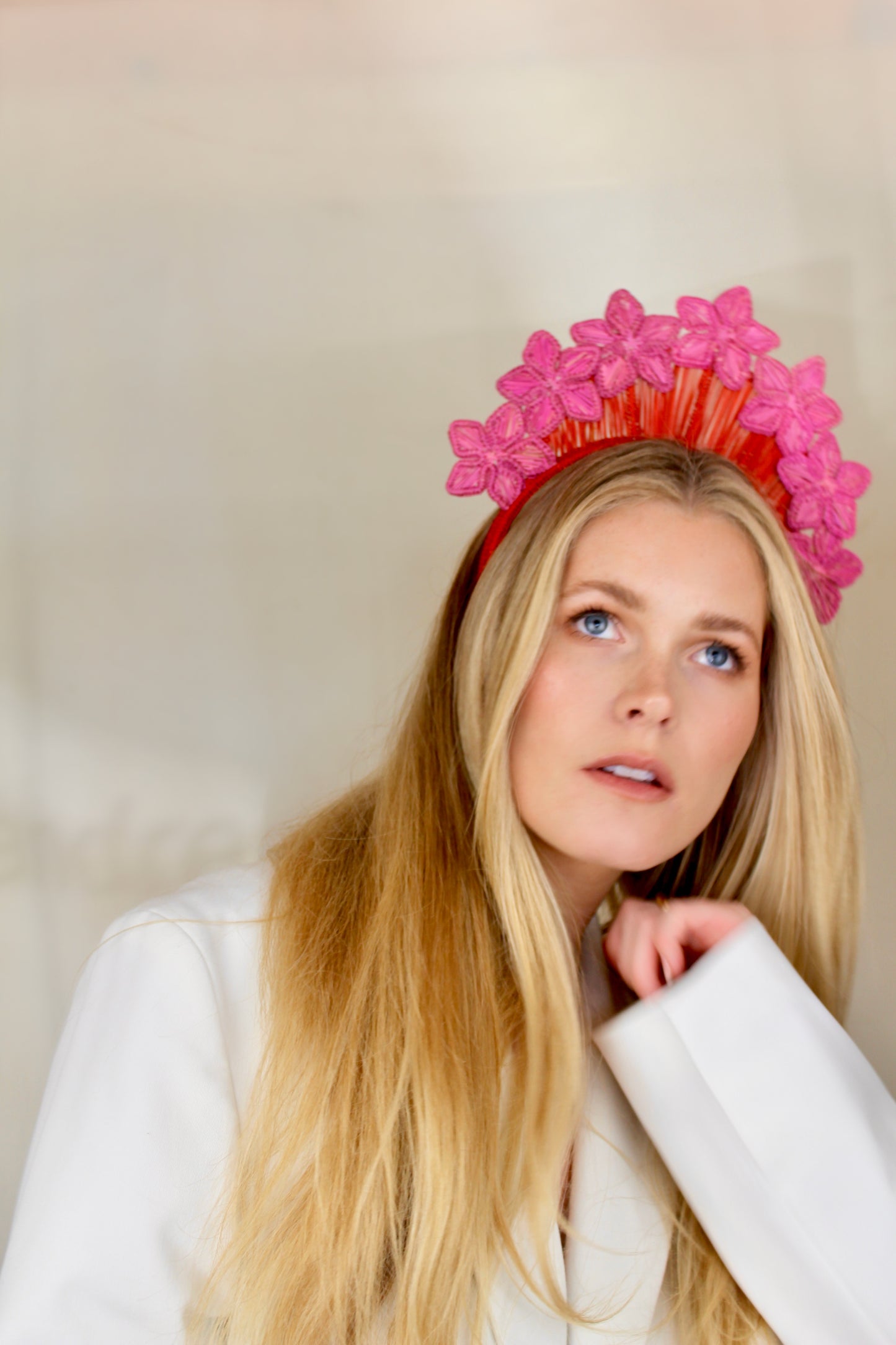 Begonia headpiece pink