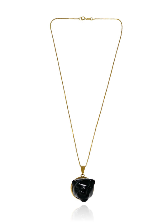 Cleo pendant necklace black