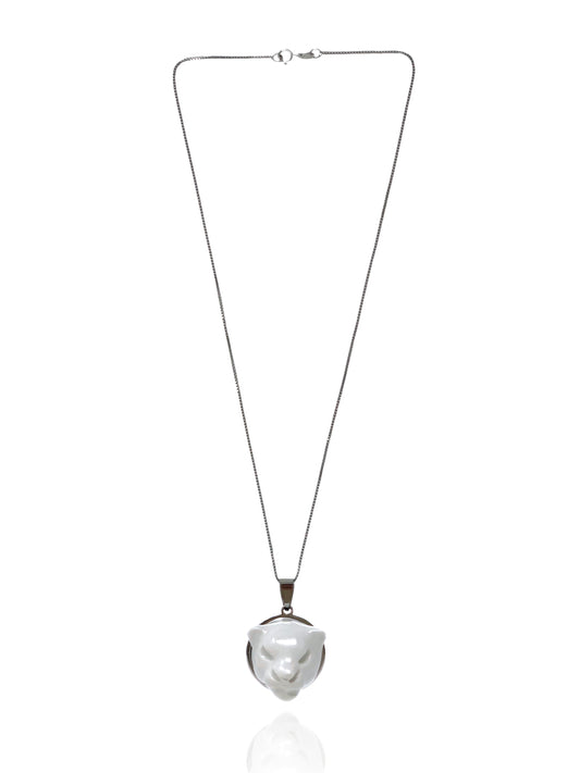 Cleo pendant necklace white