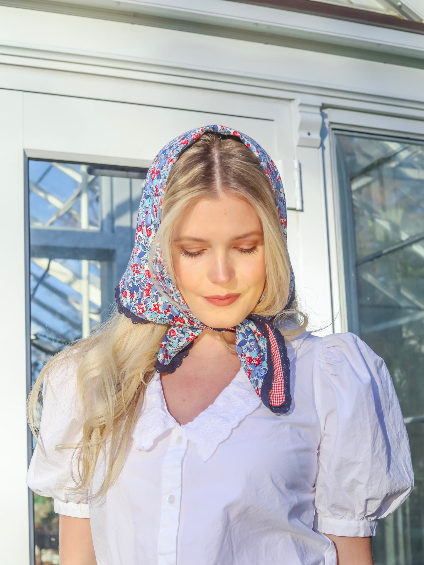 Belle scarf blue