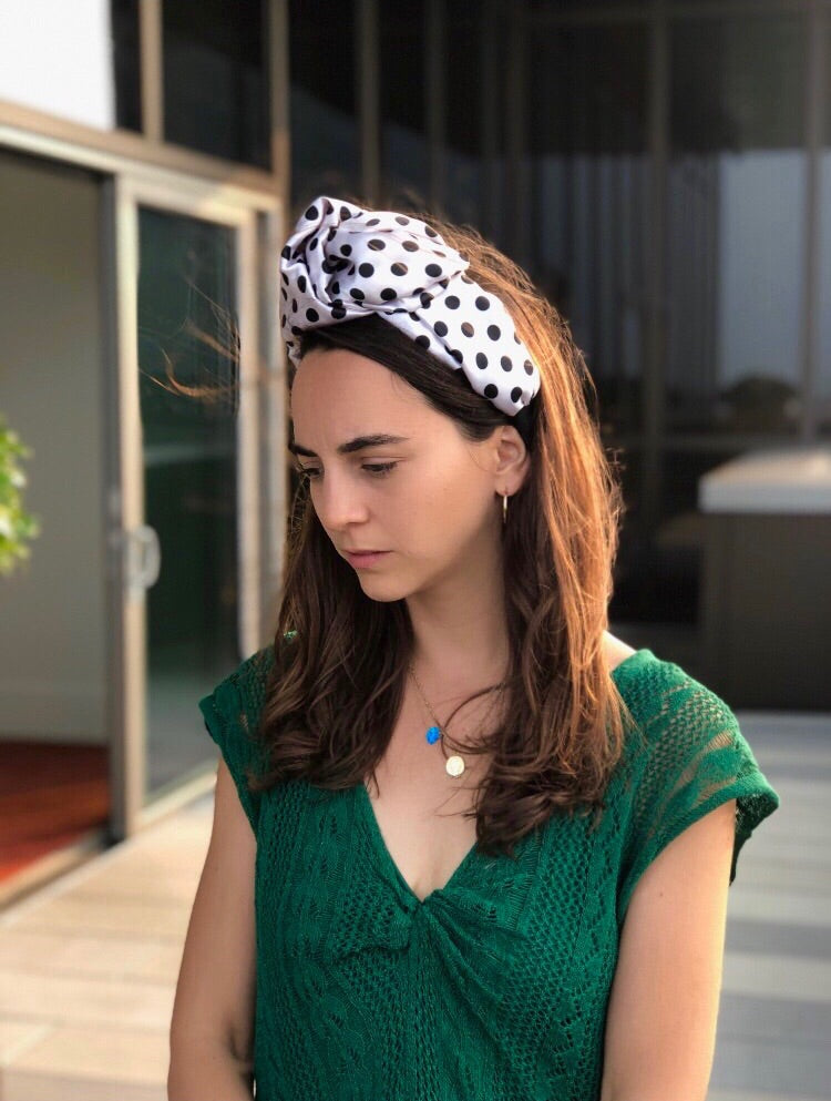 Leonor headband polka dots
